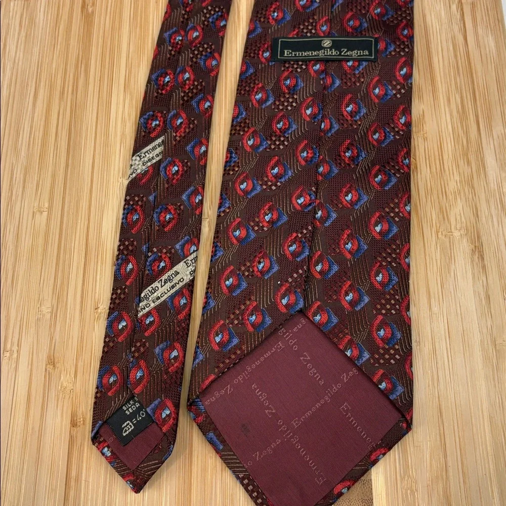 Ermenegildo Zegna Necktie Silk Geometric‎